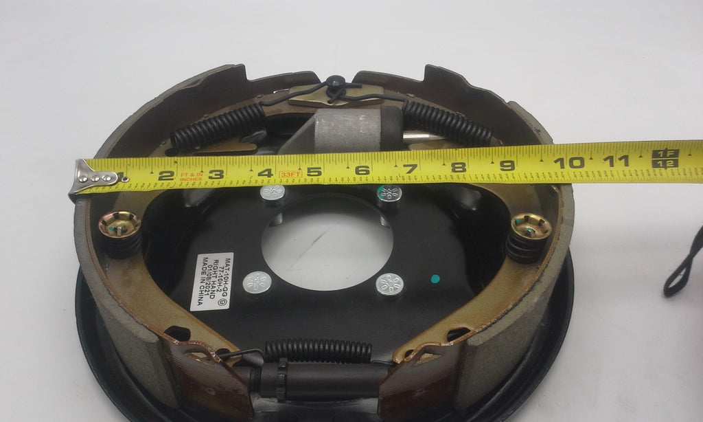 3500# Hydraulic 10x2.25" Right Passenger Curb 4 Bolt Backing Plate Trailer Axle (BPH-3500-RH)