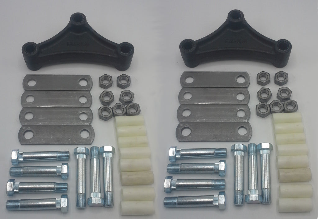 Suspension Rebuild Kit EQ-356 Nylon Bushings, 3.5" Shackle Straps 3" Dry Bolts (SRK-TA-SB-356-3.5)