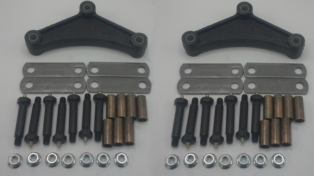 Suspension Rebuild Kit Tandem Wet Bolts EQ-E1 Equalizers Bronze Bushings 3.5" Shackles (SRK-TA-WB-LE-BB-35)