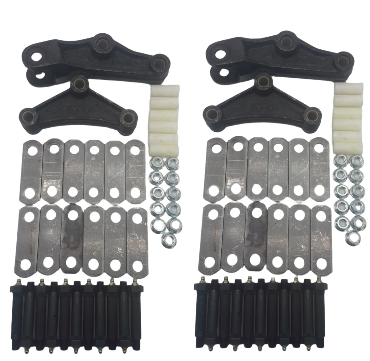 Shackle Rebuild Kit with EQ-104 and EQ-105 Wet Bolts Nylon Bushings 2.562" Straps (SRK-3A-WB-104-105)