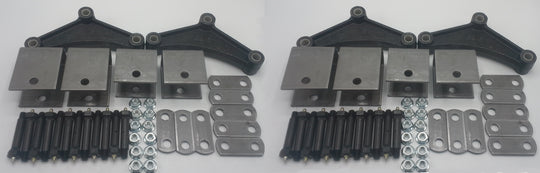 SHK-3A-WB-LE-2.0 Tri Axle Spring Hanger Kit w/2" Shackle Straps, Wet Bolts, Long Equalizers (SHK-3A-WB-LE-2.0)