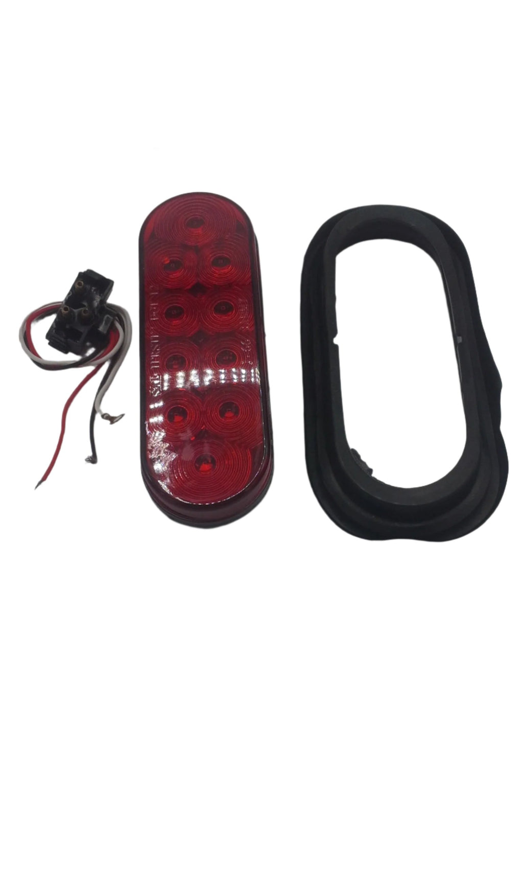 Steel Box LED 6 Oval Light Kit Trailer Truck Camper W/License Holder + Markers (LBK6-LIC-KIT-1)