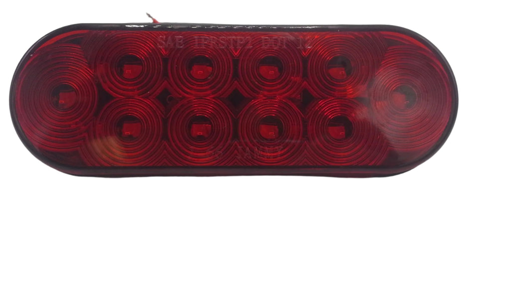 Steel Box LED 6 Oval Light Kit Trailer Truck Camper W/License Holder + Markers (LBK6-LIC-KIT-1)