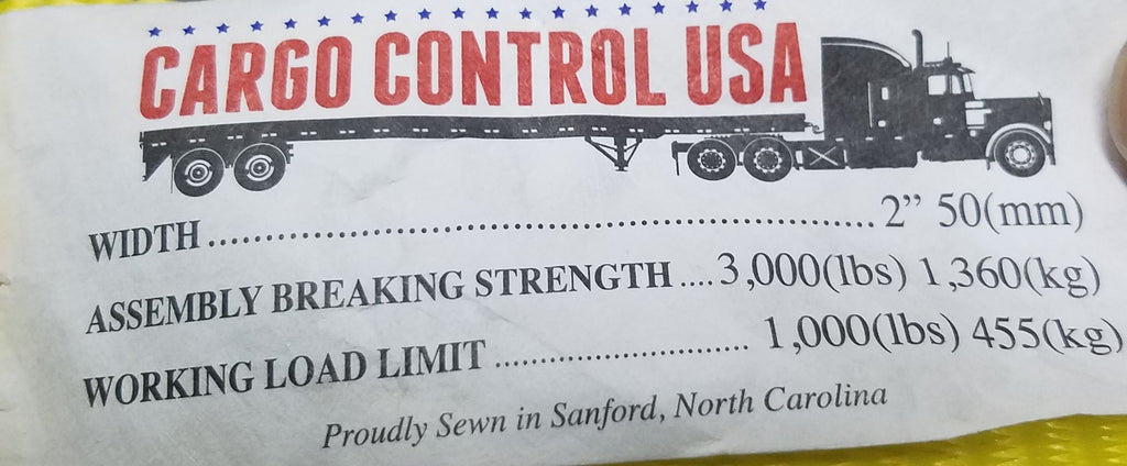 Cargo Control Tire strap, Double strap, Rub Rail.- Side mount double ratchet STRAP ONLY (15-16WTD2D)