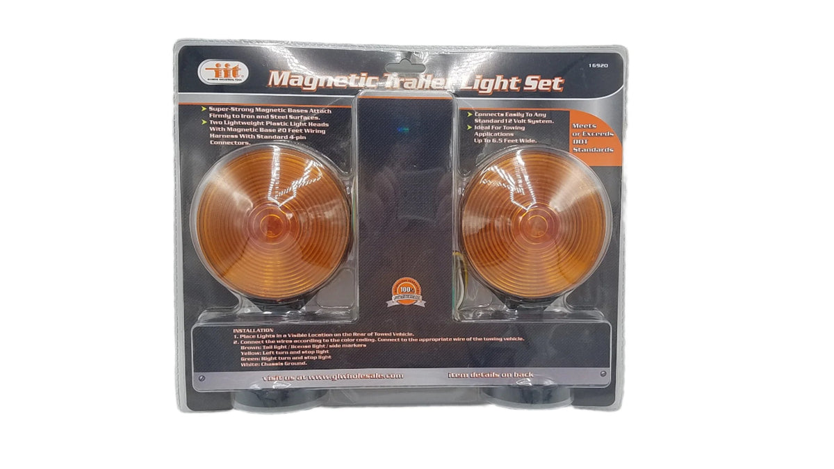 Magnetic Trailer Light Set Towing Temporary Flashers Kit (16920)
