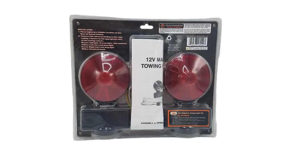 Magnetic Trailer Light Set Towing Temporary Flashers Kit (16920)