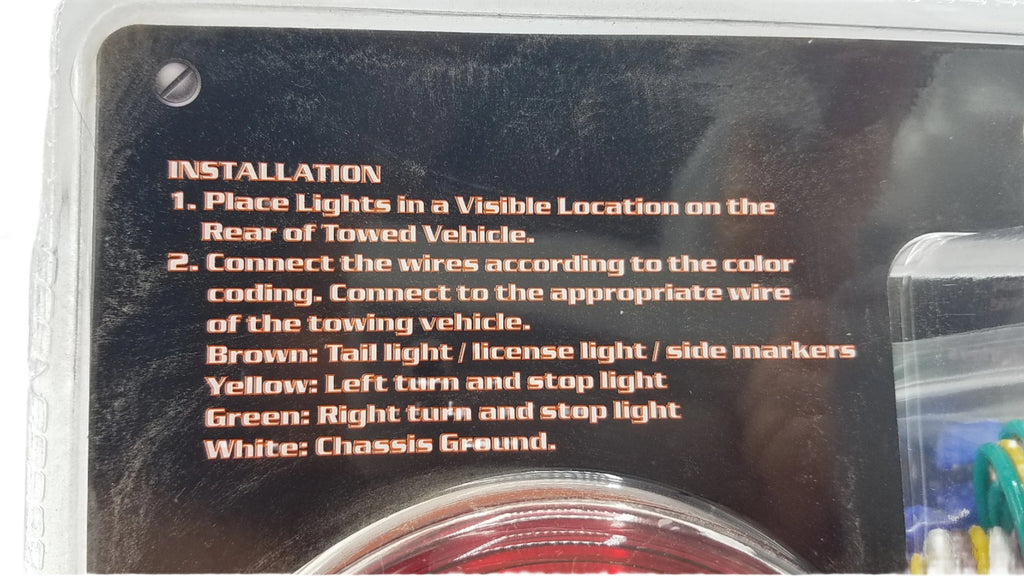 Magnetic Trailer Light Set Towing Temporary Flashers Kit (16920)