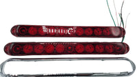 Innovative Lighting 15" Slimline Red/Red LED Stop Turn Tail Light (250-4400-1 + 250-9902-1-LOTOF2)