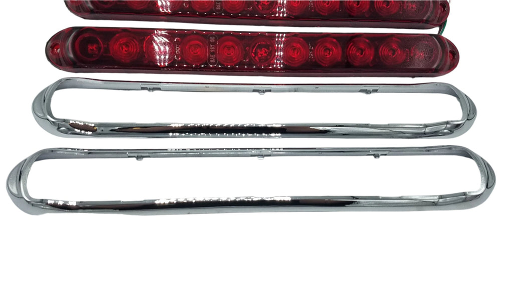 Innovative Lighting 15" Slimline Red/Red LED Stop Turn Tail Light (250-4400-1 + 250-9902-1-LOTOF2)