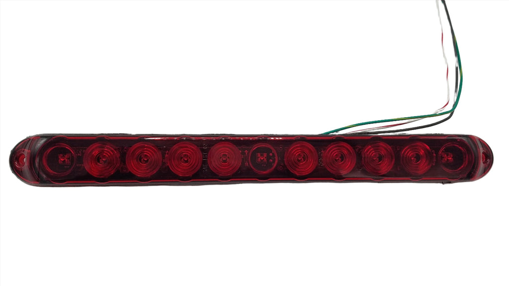 15" Slimline Red/Red LED Stop Turn Tail Light (x2) (250-4400-1-LOTOF2)