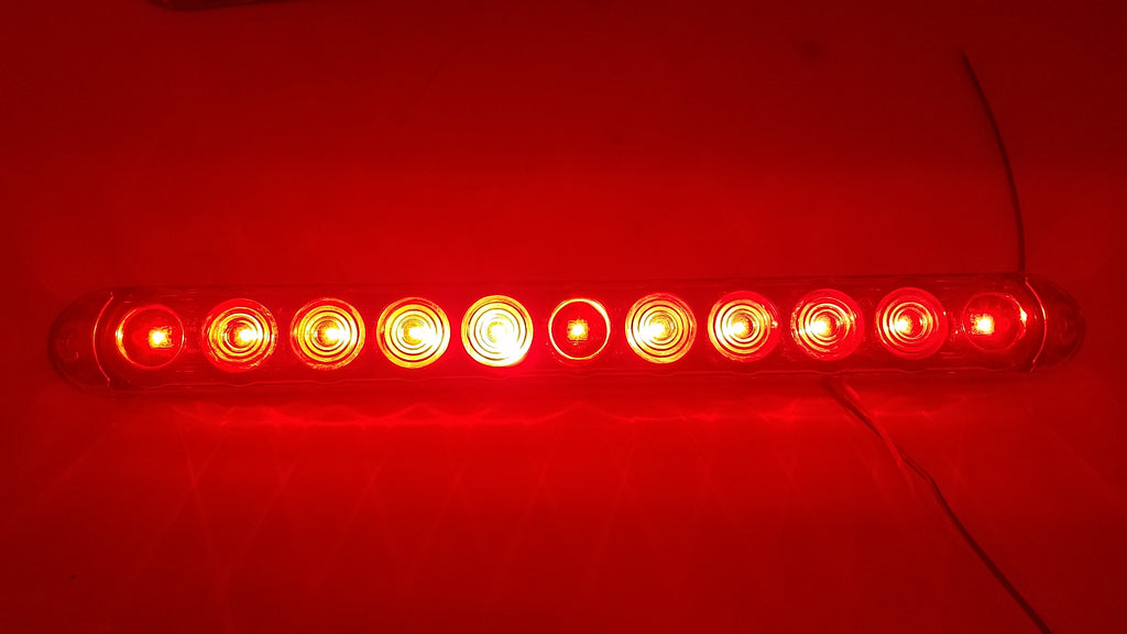 15" Slimline Red/Red LED Stop Turn Tail Light (x2) (250-4400-1-LOTOF2)