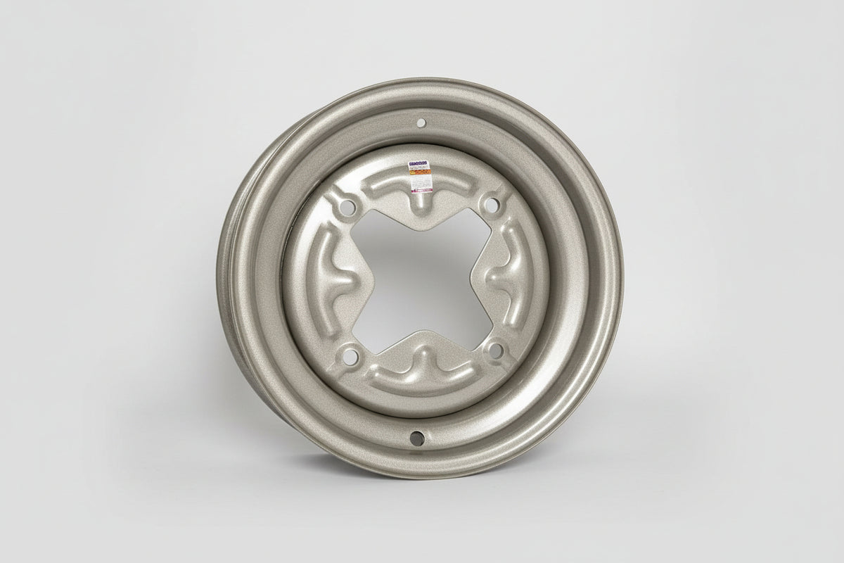 DEXSTAR VINTAGE WHEEL, STEEL, SILVER IN COLOR 15? X 6? 4 ON 9.44? BOLT CIRCLE (20501)