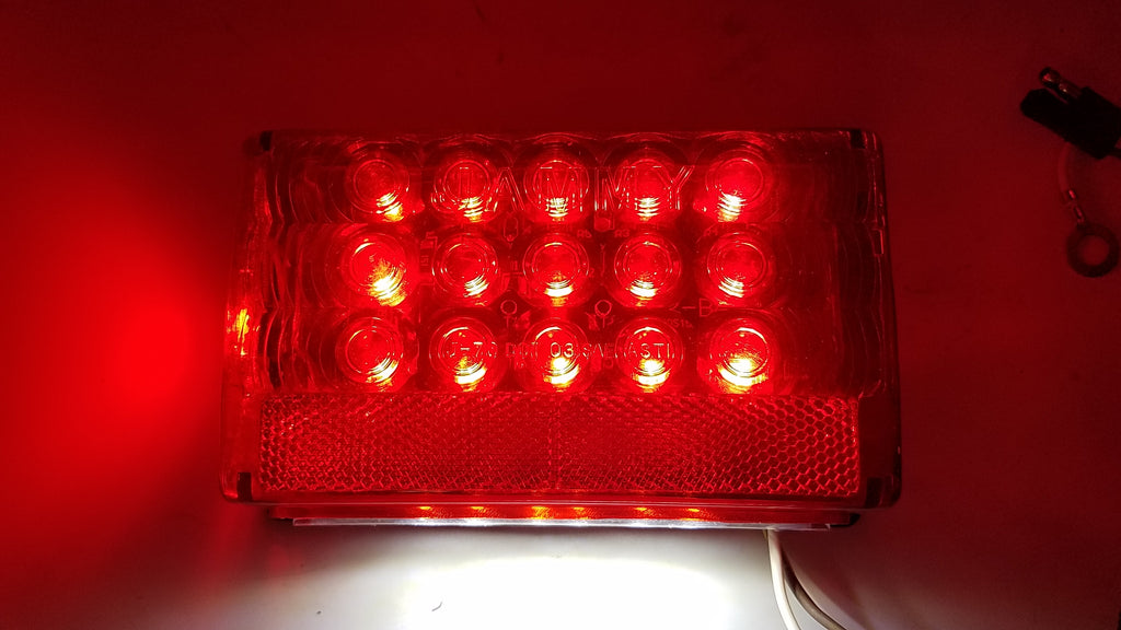 TWO Pair (4 pcs) LED Box Stop Turn Tail Trailer Camper RV Lights, J-72L J72J-72 (2XJ-72 + 2XJ-72-L)