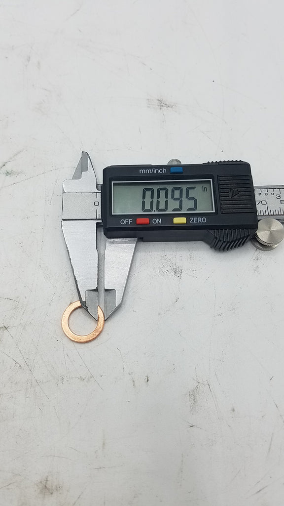 WASHER, COPPER, UFP DISC BRAKE BANJO FITTING, (fits most calipers, BP18-045) use with 32307U bolt, and 32275U Fitting(32230U)