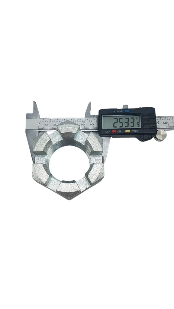 Lippert LCI Steel Locknut 1-3/4"-12 Thread Size Castle Nut Zinc Plated, For Rockwell 12K -16K axle (330037)