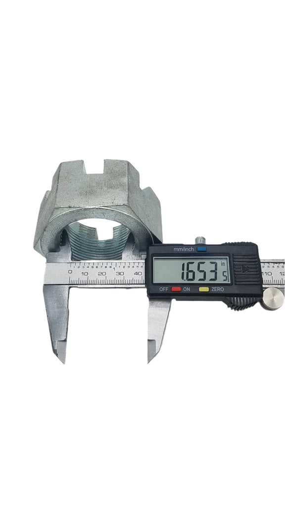 Lippert LCI Steel Locknut 1-3/4"-12 Thread Size Castle Nut Zinc Plated, For Rockwell 12K -16K axle (330037)