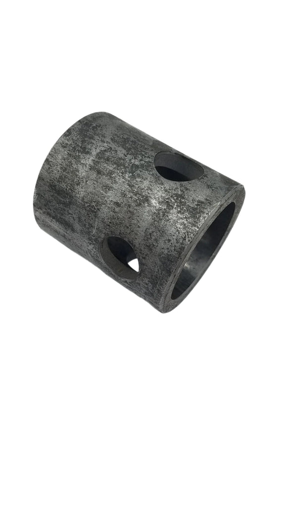 Bulldog Tube Mount Male Weld on for 5 K Sidewind Jacks, Dimensions of 2" OD x 2-1/4" tall , 5/8" Pin hole, Used with 2-1/2" OD / 2"ID female pipe mount (5006)