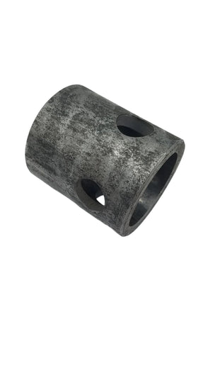 Bulldog Tube Mount Male Weld on for 5 K Sidewind Jacks, Dimensions of 2" OD x 2-1/4" tall , 5/8" Pin hole, Used with 2-1/2" OD / 2"ID female pipe mount (5006)