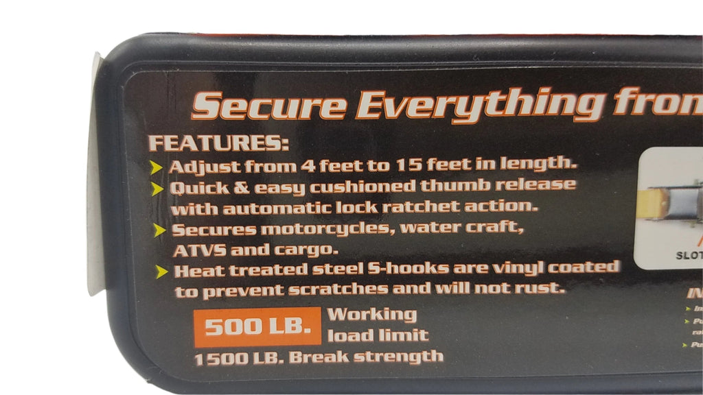 IIT 74686 1-Inch X 15-Feet Ratcheting Tie Downs, 4-Piece (74686)