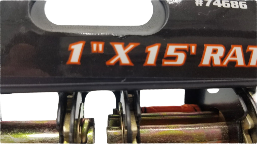 IIT 74686 1-Inch X 15-Feet Ratcheting Tie Downs, 4-Piece (74686)