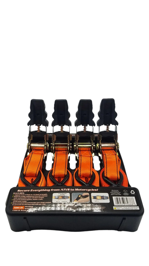 IIT 74686 1-Inch X 15-Feet Ratcheting Tie Downs, 4-Piece (74686)