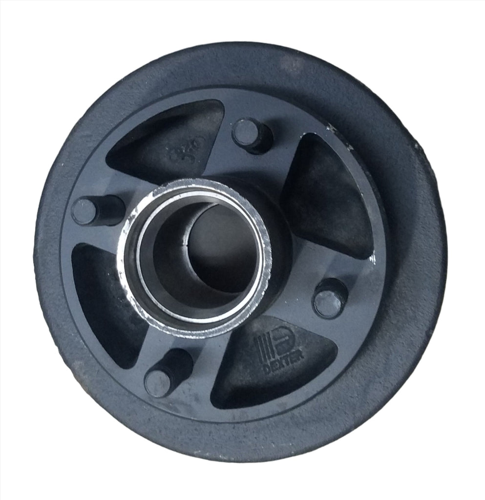 2-Dexter 7" 4x4 Drums 2000# with Left and Right Side 7" Dexter Genuine Backing Plates (817316-B-DEX)