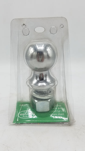 Brophy 1-7/8" Hitch Ball, 1" Shank, 2000# Rated, For Trailer Ball Hitch (EH12C-C)