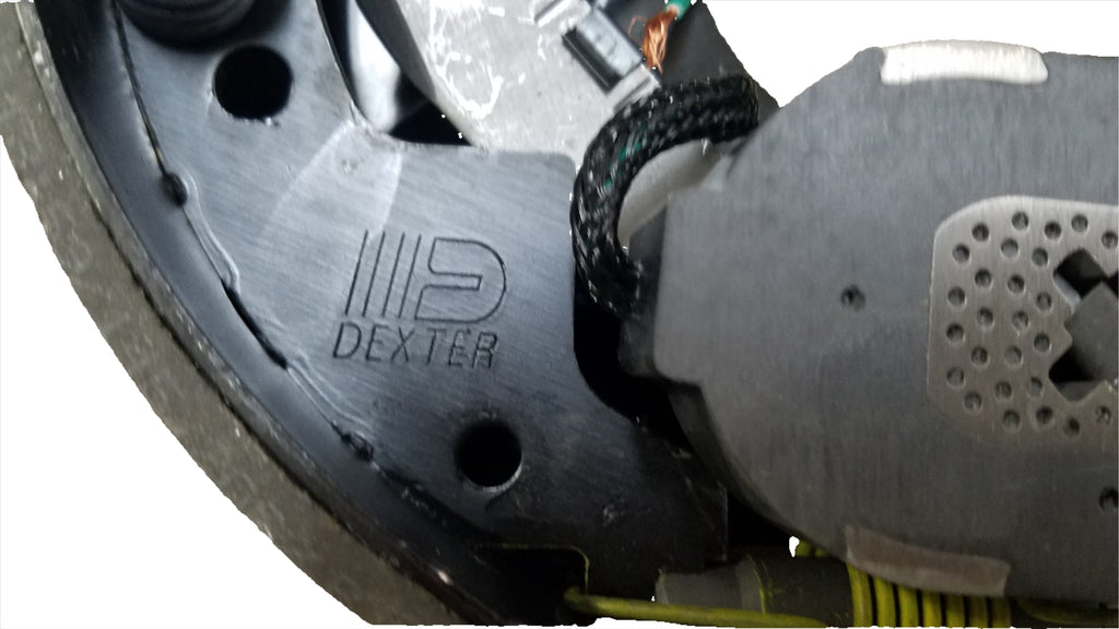 1-5x5 Dexter 5 Lug 3500# Drums with Dexter 10" Never Adjust Backing Plate Left Side (94550-B-FSA-DEX-L)