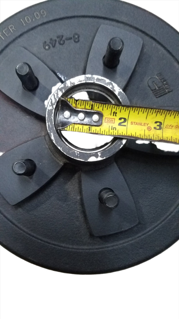 1-5x5 Dexter 5 Lug 3500# Drums with Dexter 10" Never Adjust Backing Plate Left Side (94550-B-FSA-DEX-L)