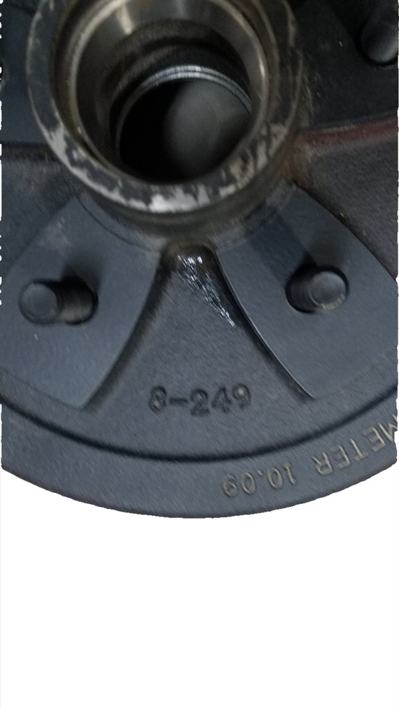 1-5x5 Dexter 5 Lug 3500# Drums with Dexter 10" Never Adjust Backing Plate Left Side (94550-B-FSA-DEX-L)