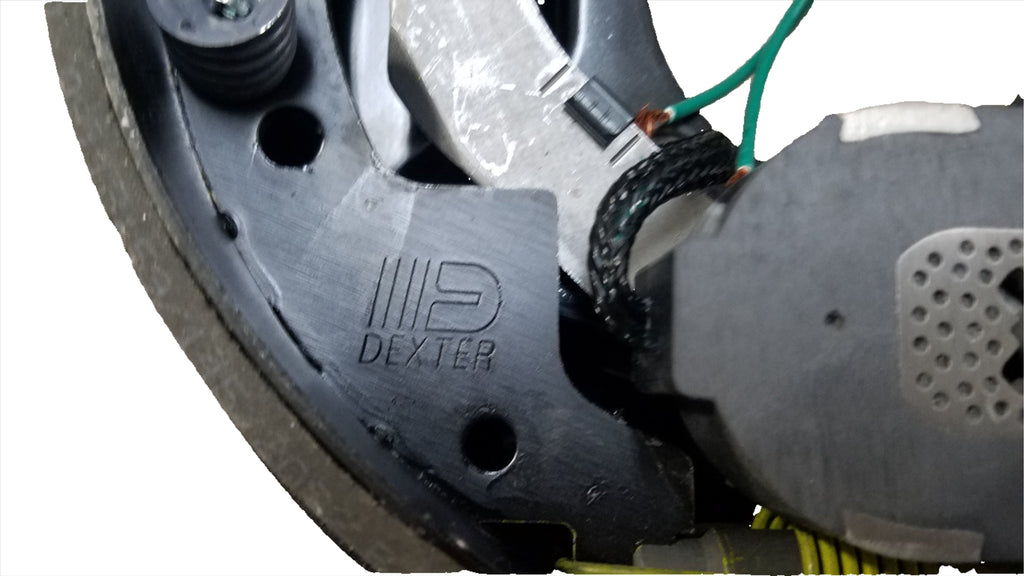 1-5x5 Dexter 5 Lug 3500# Drums with Dexter 10" Never Adjust Backing Plate Left Side (94550-B-FSA-DEX-L)