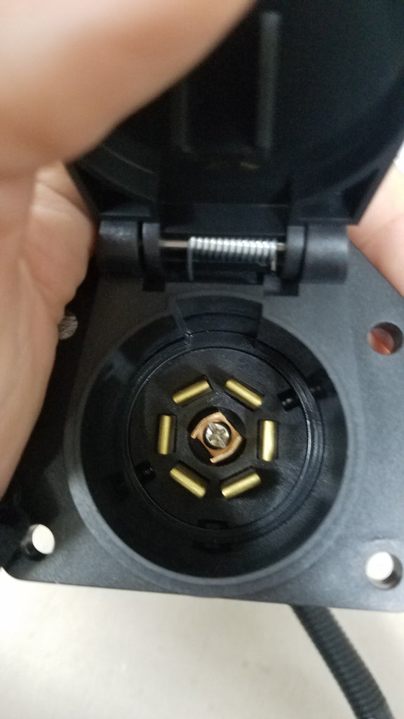 Mighty Cord Trailer Connector Adapter - 4-Way Flat to 7-Way RV Style - 12" Harness (A10-7084VP)