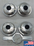 X4 Oil Cap, billet Aluminum, for 21-36 fits drums 9-44 9-27 9-28 12 threads 4" WITH WRENCH (21-36-BILLET-WRENCH-KITX4)