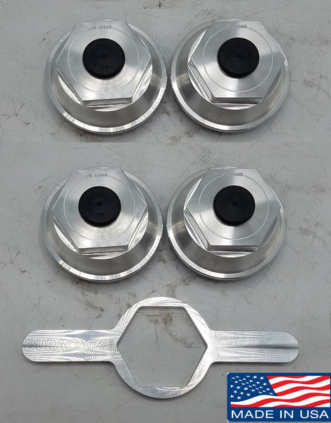 X4 Oil cap, 21-88, Solid Billet Aluminum 3.5" WITH WRENCH (21-88-BILLET-WRENCH-KITX4)