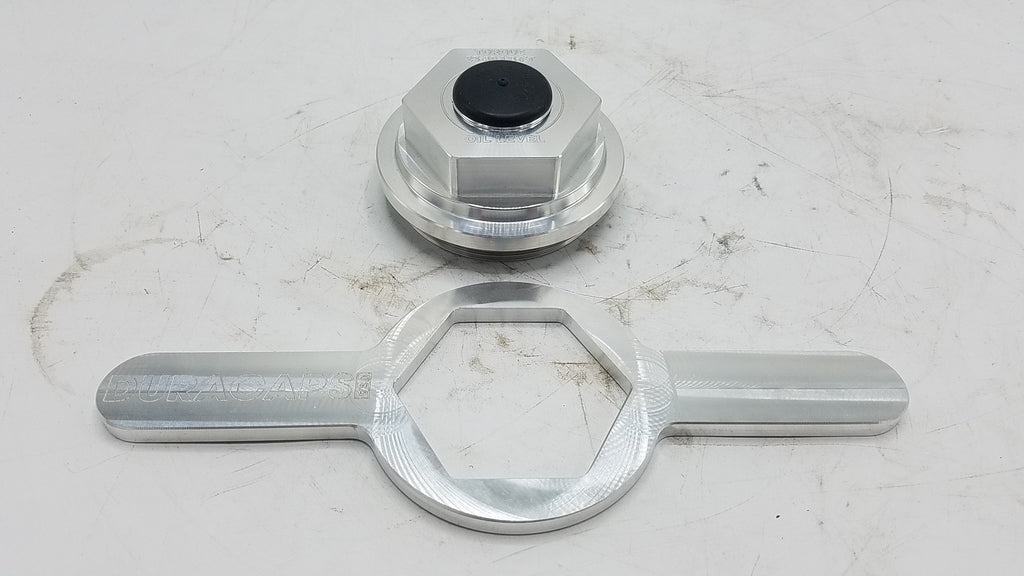X1 Oil Cap, 2.875"-12, Billet Aluminum, Fits Lippert & Dexter, 6K-8K, WITH WRENCH (21-35-BILLET-WRENCH-KIT)