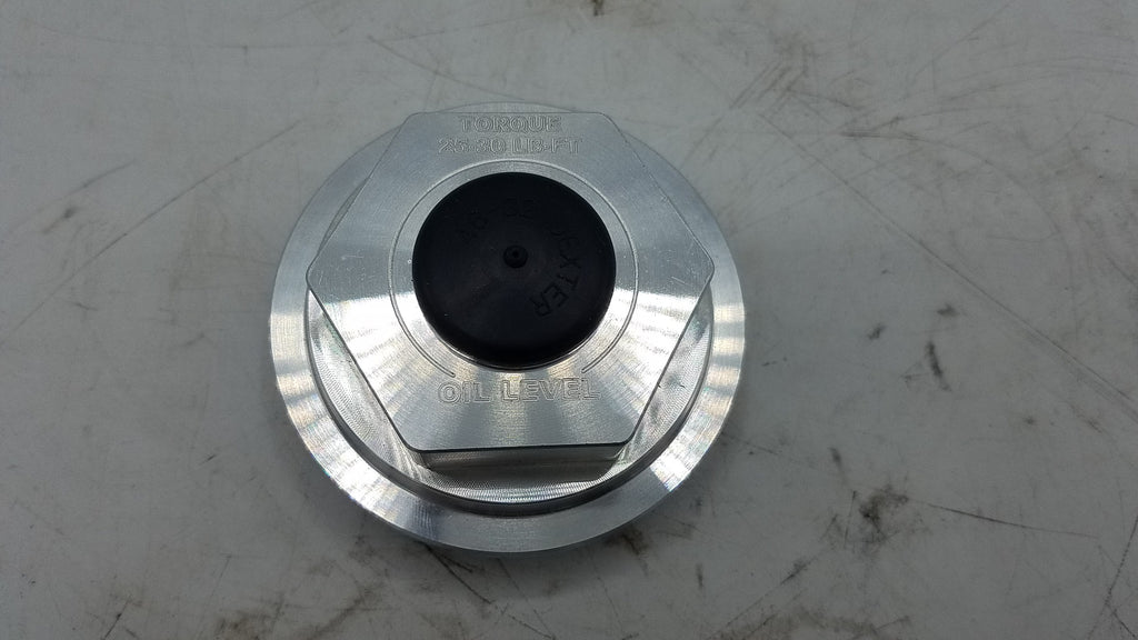 X1 Oil Cap, 2.875"-12, Billet Aluminum, Fits Lippert & Dexter, 6K-8K, WITH WRENCH (21-35-BILLET-WRENCH-KIT)