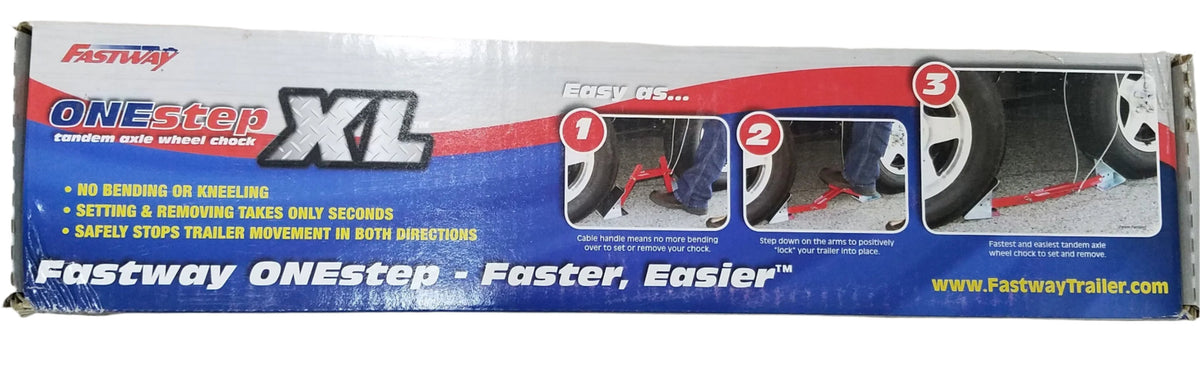 Fastway XL One Step Wide Track Dual Axle Trailer Wheel Chock (84-00-4150)
