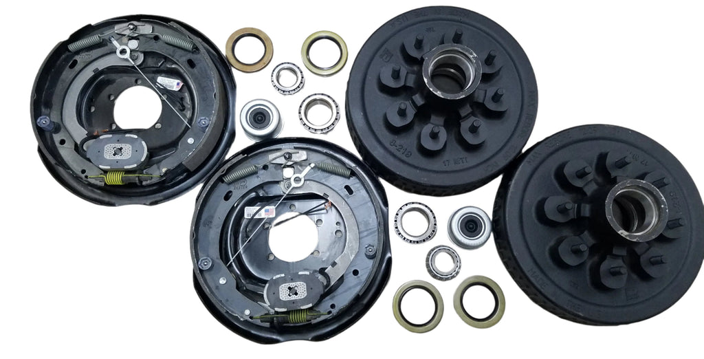 Add Brakes Kit 8 x 6.5 Genuine Dexter 1/2 Stud Never Adjust 7K Backing Plates (92865-B-FSA-DEX)