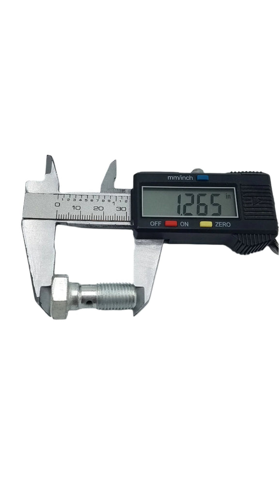 Banjo Bolt + Block + 2 copper washers - 7/16-20 fits Dexter and UFP Brake Caliper (32275U+32307U+2x32230U)