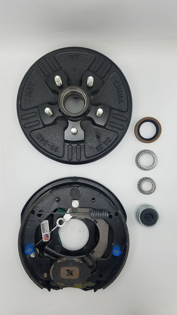 1-5x4.5 Dexter 5 Lug 3500# Drum with Dexter 10 Never Adjust Backing Plates Right Side (94545-B-FSA-DEX-R)