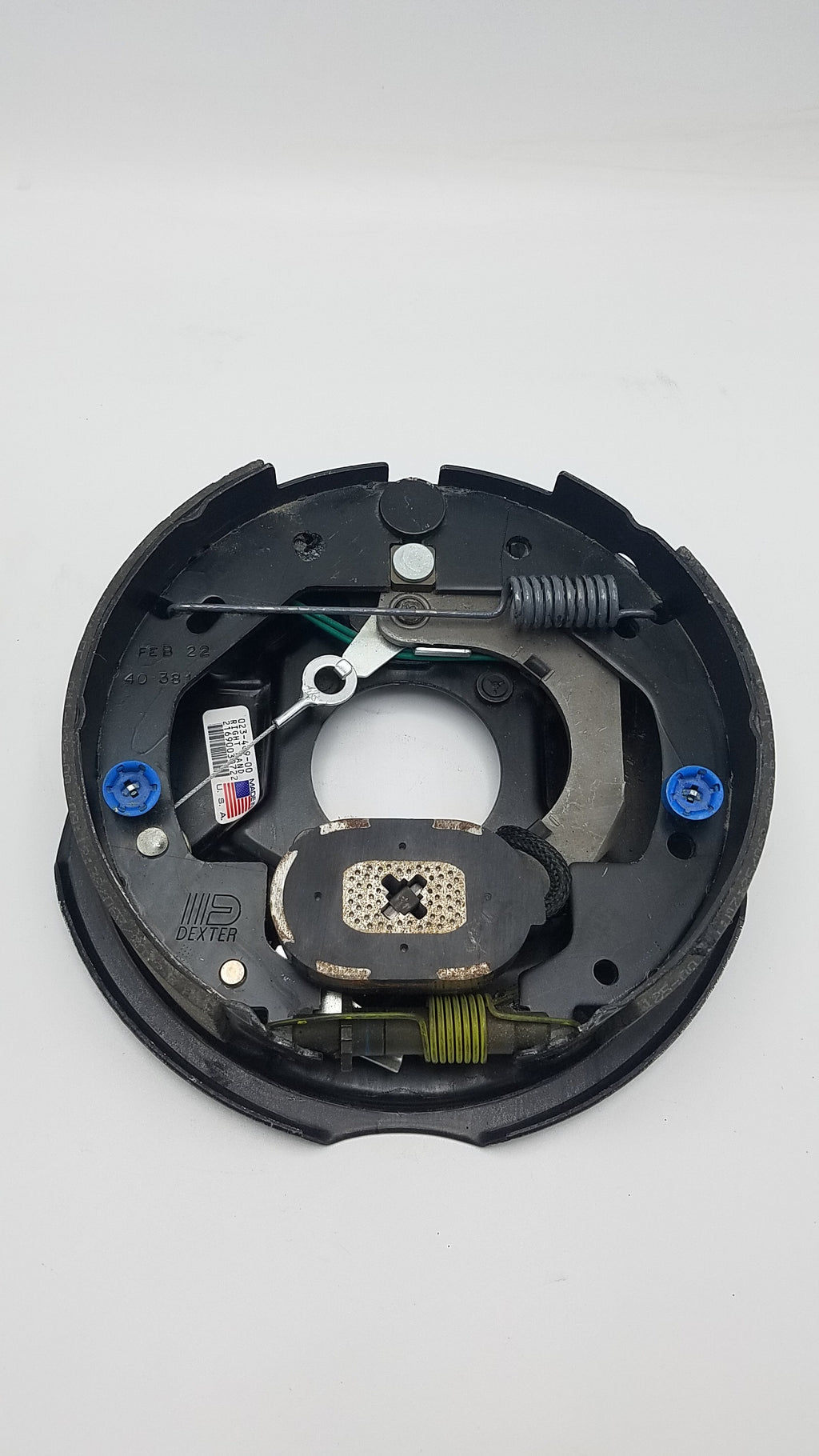 Brake Drum & Backing Plate – 3500 lb Axle, 5 on 4.5 Bolt Pattern, Electric Self-Adjusting, Right Side, Genuine Dexter (94545-B-FSA-DEX-R)