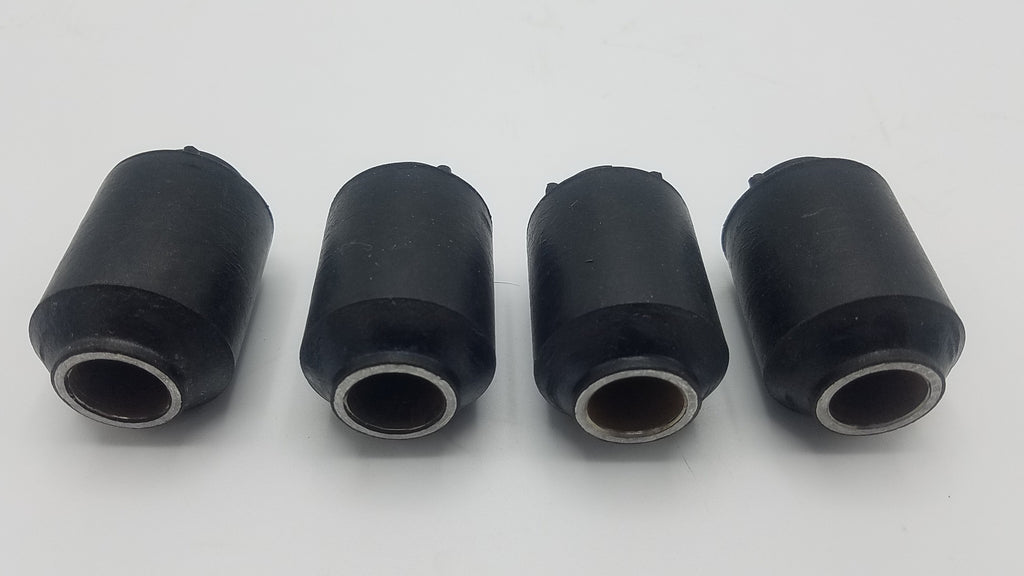 X4 (FOUR) SPRING EYE BUSHING, .646 ID X 1.30 OD 2.18 LONG. STEEL/RUBBER/STEEL 9K 9000 fits 072-010-02 (014-073-01-LOTOF4)