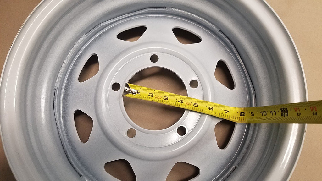 5x5.5 Rim, 15", Trailer Wheel, 2150# Rated, Replacement Rim, White, Wagon Wheel (9700386)