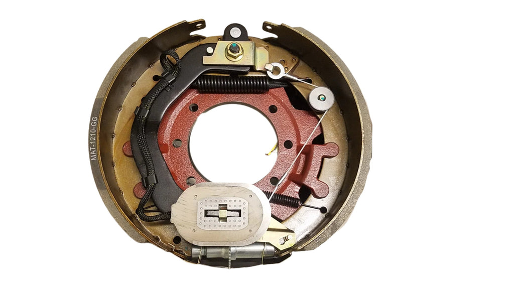 Backing Plate Brake Electric 12-1/4 x 4 Self Adjusting Drivers Left Side 10000 HEAVY DUTY (BK-10HDE-01)