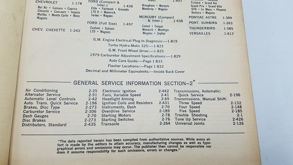 1974-1979 MOTOR Auto Repair Manual For Early Model Cars