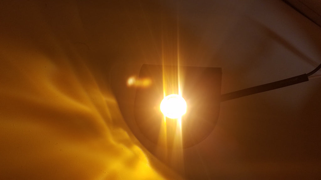 Maxxima 3/4" Round Clear Lens Amber Light With 3/4" Weld-On Light Bracket (M09300YCL-34-BRACKET)