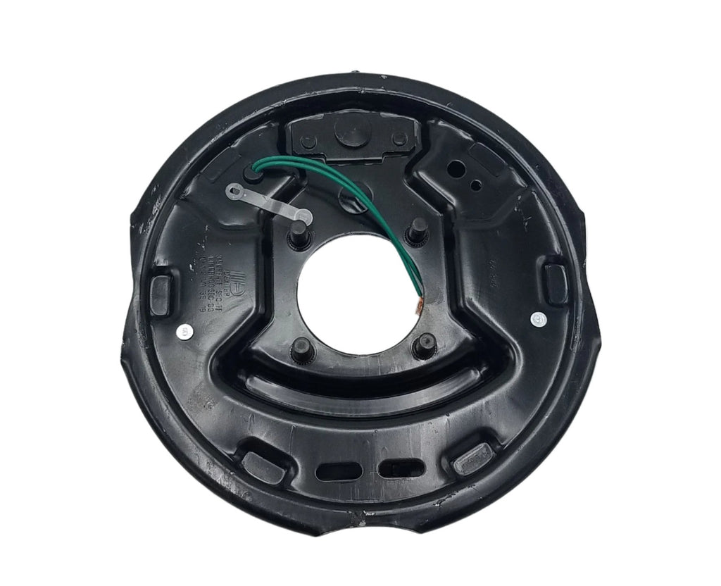 Backing Plate Brake Electric 10 Dexter Drivers Side Left w/Nuts+Washers 3500# (023-026-00)