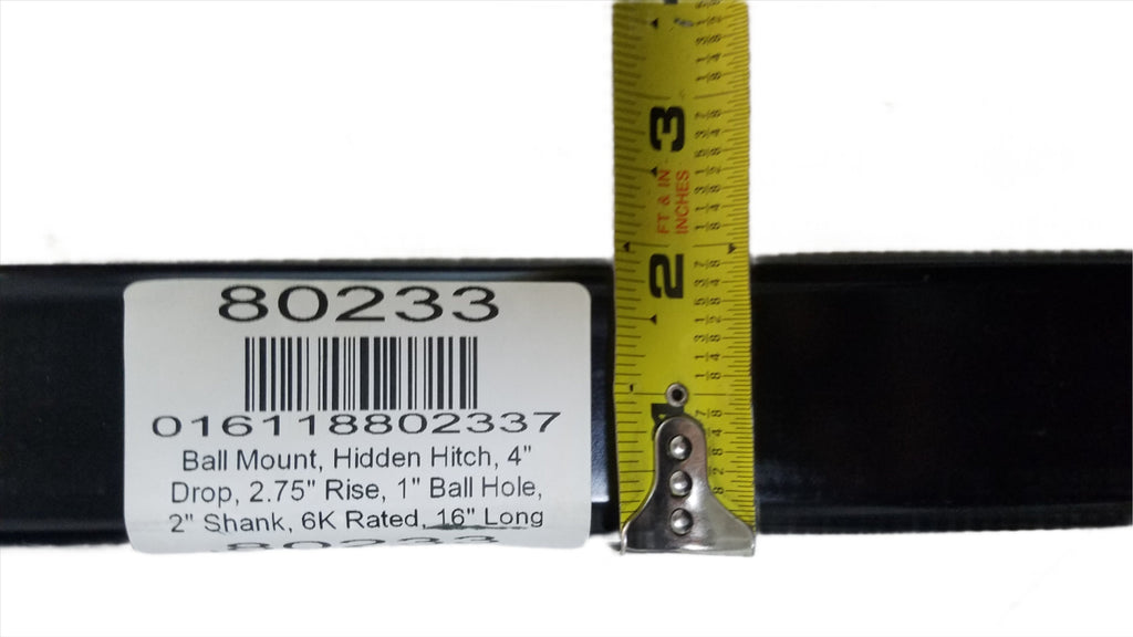 4" Drop Extra Long Ball Mount Hitch 20" Long Receiver Trailer Truck (80233)