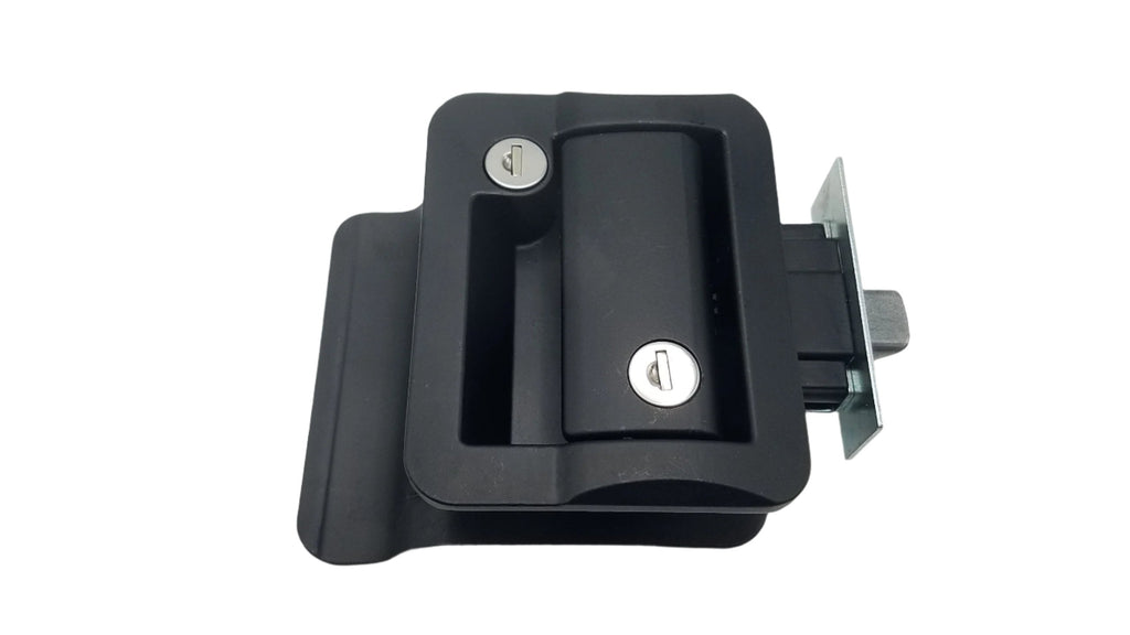 Jammy Cargo Trailer Door Lock w/4 Matching Keys, Matte Black (TDL01B)