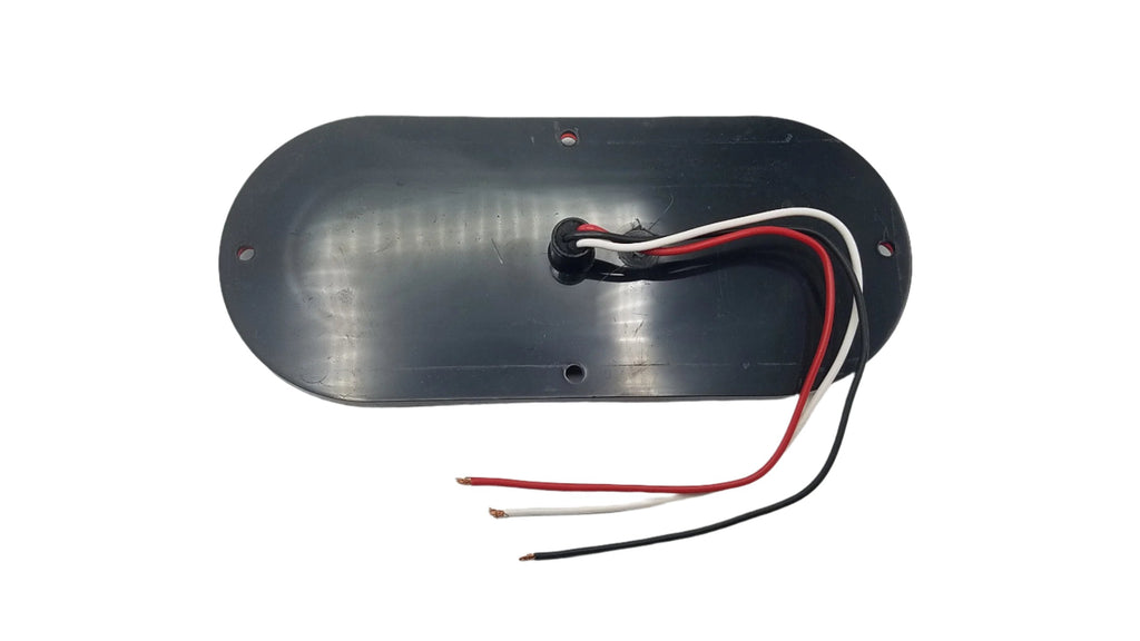 Flat 6″ Oval Surface Mount LED Stop/Turn/Tail Light with Integrated Reflector (J-65-FRX)